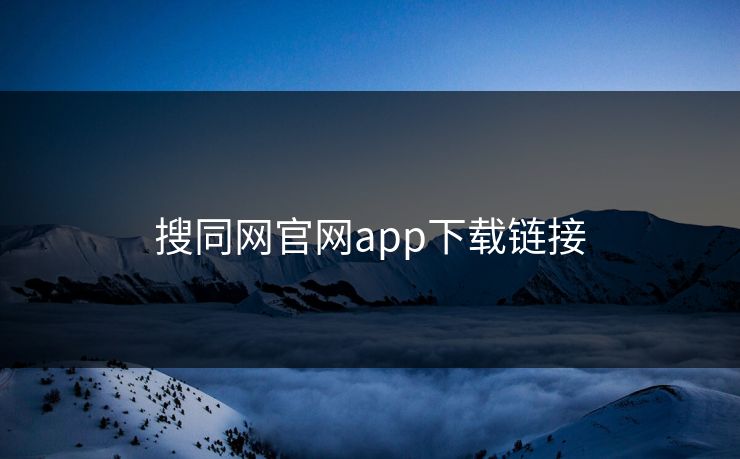 搜同网官网app下载链接
